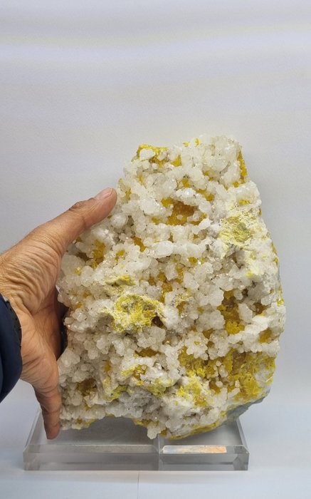 celestine Kristallen op matrix - Hoogte: 26 cm - Breedte: 19 cm- 7.3 kg - (1)