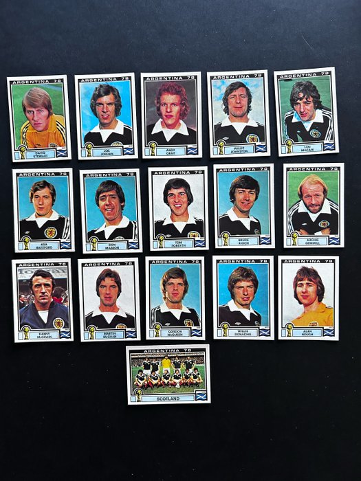 Panini - Argentina 78 World Cup - Team Scotland - 16 Loose stickers