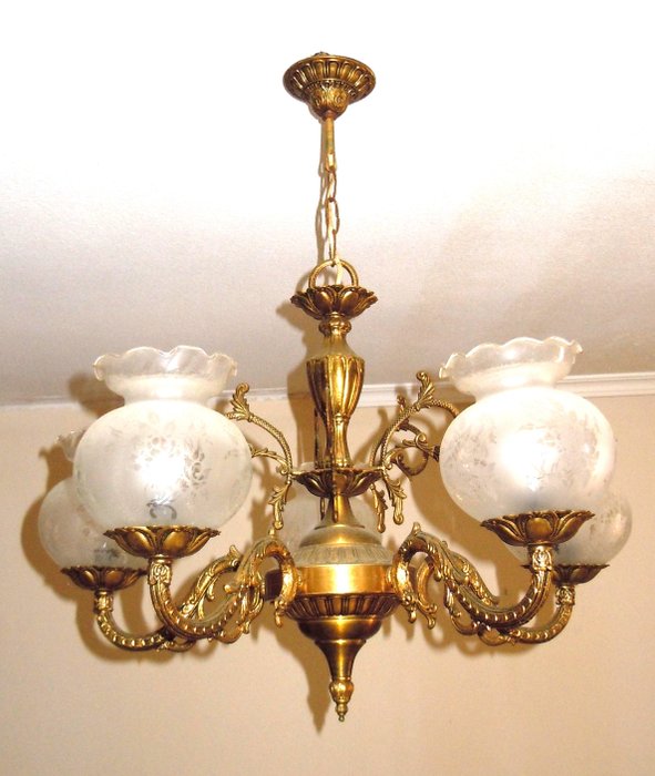 Ceiling lamp - Crystal, Metal alloy (1960s)
