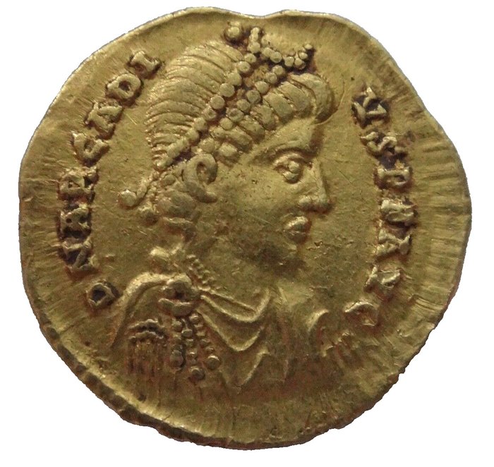 Cesarstwo Rzymskie. Arkadiusz (383-408 n.e.). Tremissis Constantinople, AD 383-388 - Rare