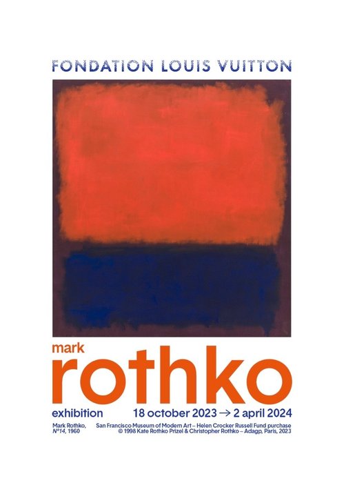 Mark Rothko - Rothko, Fondation Louis Vuitton - Anii 2020