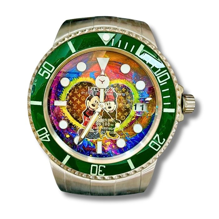 Le Youn - Horloge Murale Style Rolex Mickey et Minnie
