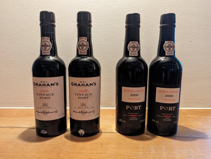 2000 Vintage Port: 2x Quinta do Noval & 2x Graham's - Oporto - 4 Half Bottles (0.375L)