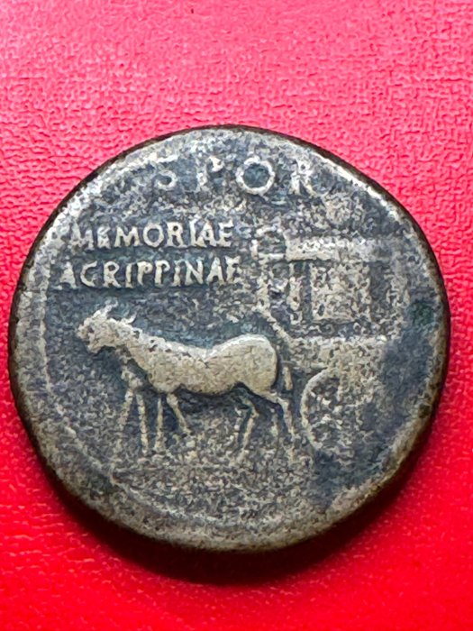 羅馬帝國. 大阿格里皮娜  († AD 33). Sestertius Rom, unter Caligula, 37-41