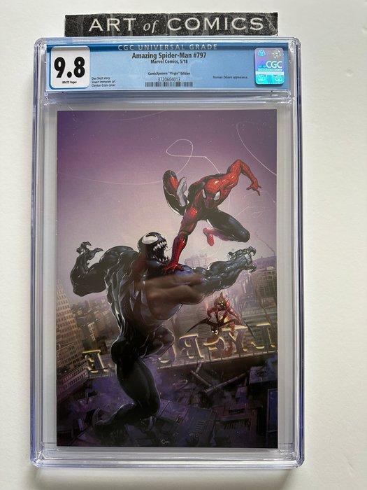 The Amazing Spider-Man #797 - Norman Osborn Appearance - Rare ComicXposure Virgin Edition Variant - CGC Graded 9.8 - Extremely High Grade!! - White Pages!! - Key Book! - 1 Graded comic - Första upplagan - 2018 - CGC 9.8