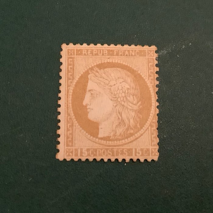 法国 1873 - 15 生丁 Ceres dentelez - Yvert 55