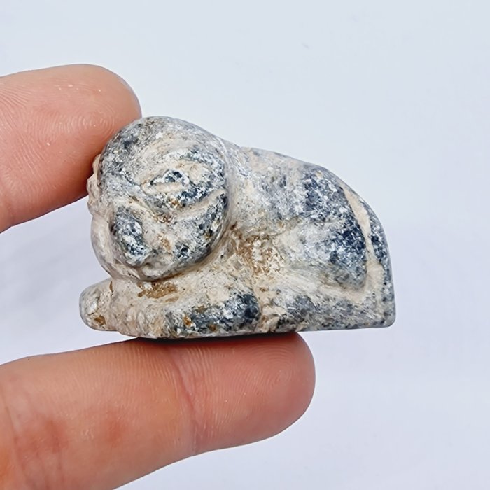 Westasiatisch Granit Kauernder Tigerperlen-Talisman - 46 mm  (Ohne Mindestpreis)