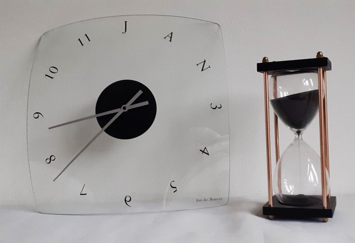 Wall clock - Jan des Bouvrie - Glass - 1980-1990