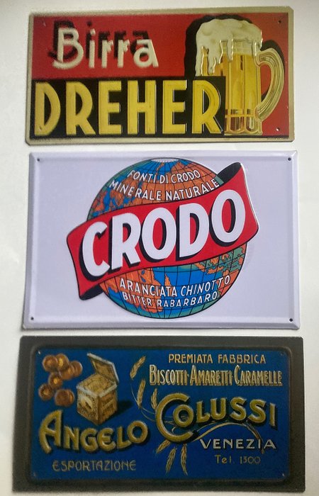crodo colussi dreher - 广告标牌 (3) - 铁皮