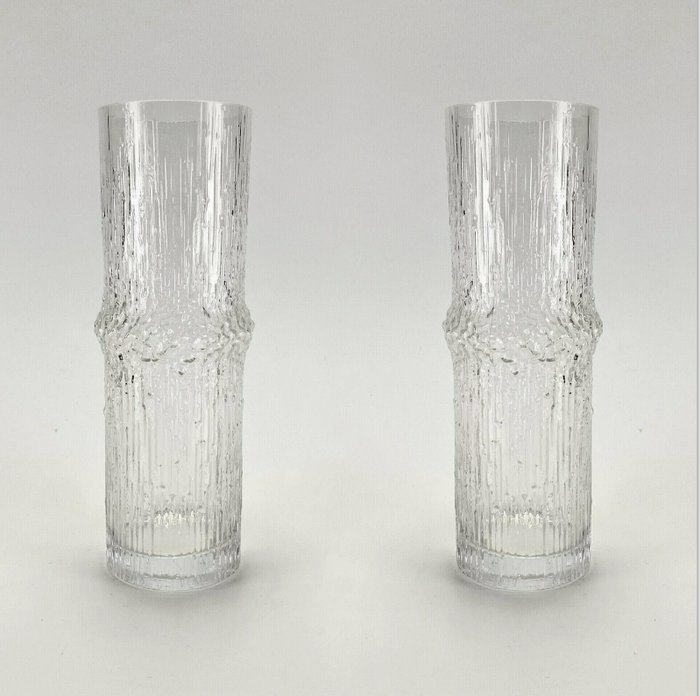 Iittala Tapio Wirkkala - 花瓶 (2) -  尼瓦  - 玻璃