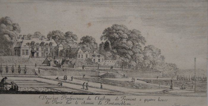Israël Silvestre (1621-1691) - Vue et Perspective du Chasteau de Fremont a quatre lieues de Paris, sur le Chemin de Fontainebleau.