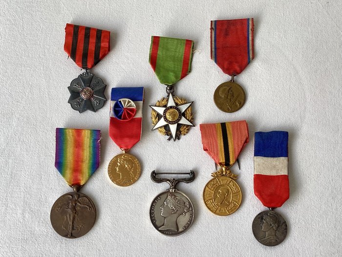 Francja - Medal - Verschillende 19e en 20e eeuwse medailles