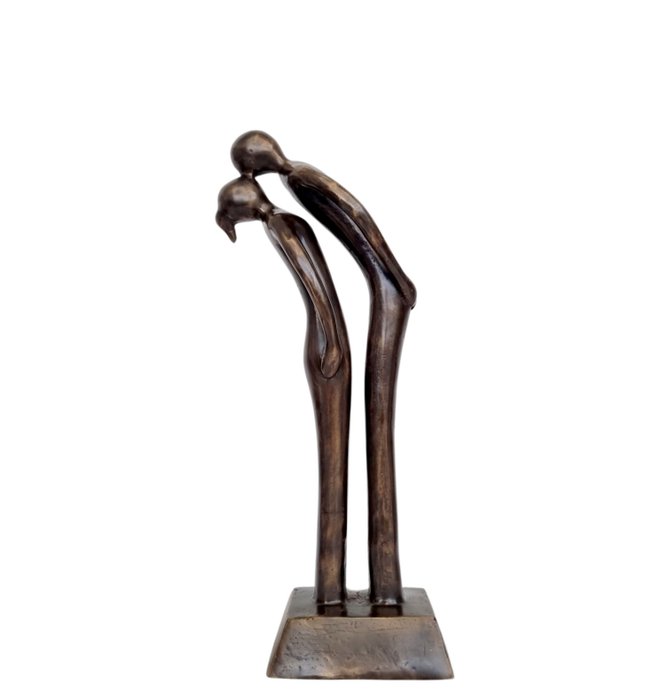 Statuette - A couple in love - Bronze