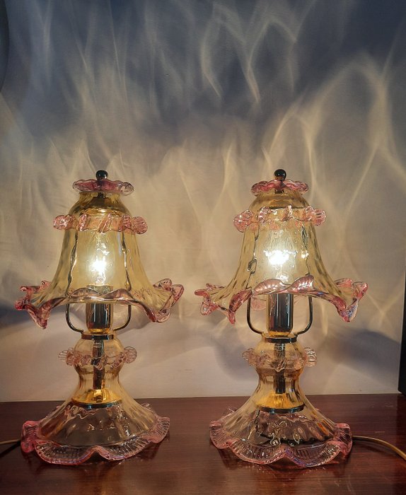 Lampe de table (2) - Verre, Murano