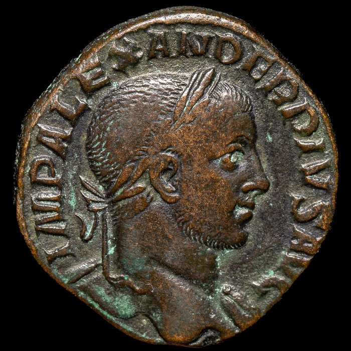 Römisches Reich. Severus Alexander (222-235 n.u.Z.). Sestertius Roma - SPES PVBLICA