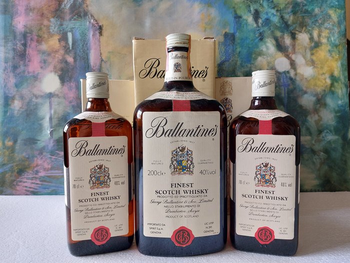 Ballantine's - Finest  - b. 1970er Jahre, 1990er Jahre - 200 cl, 70 cl - 3 flaschen