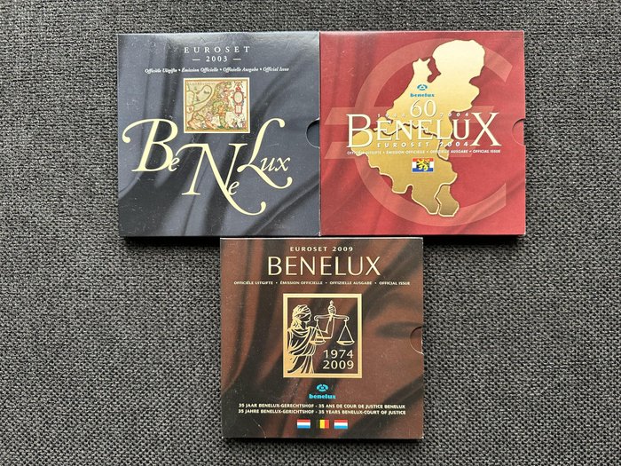 Benelux. BeNeLux set 2003/2009 in blister  (Fără preț de rezervă)