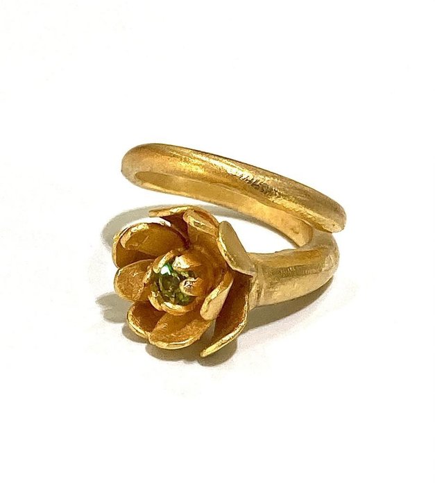 Utan reservationspris - Cocktail-ring Gold-plated, Silver Turmalin 