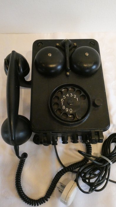 Ericsson - Αναλογικό τηλέφωνο - Βιομηχανικό Τηλέφωνο Τοίχου - Βακελίτης - Αλουμίνιο