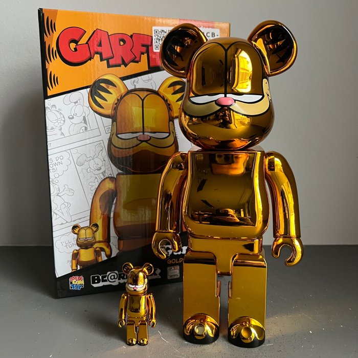 Bearbrick Medicom - BearBrick - Garfield Gold Chrome - 400/100%