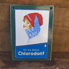 Plaque émaillée publicitaire dentifrice Chlorodont