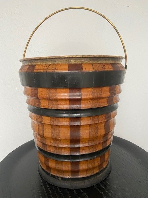 桶 (2) -  茶桶 - 木, 黄铜