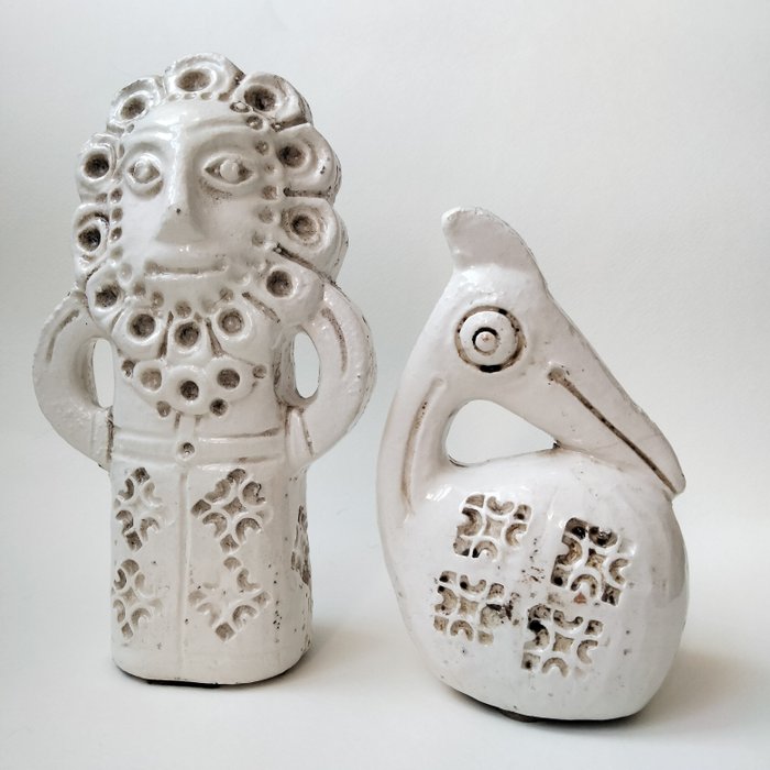 Bitossi Ceramiche - Aldo Londi - 小雕像 - Coppi Figure in Ceramica -  (2) - 陶瓷