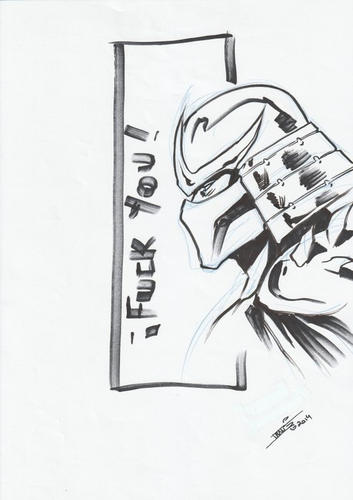 Iban Coello - 1 Original drawing - Teenage Mutant Ninja Turtles - Shredder - Original Artwork - 2014