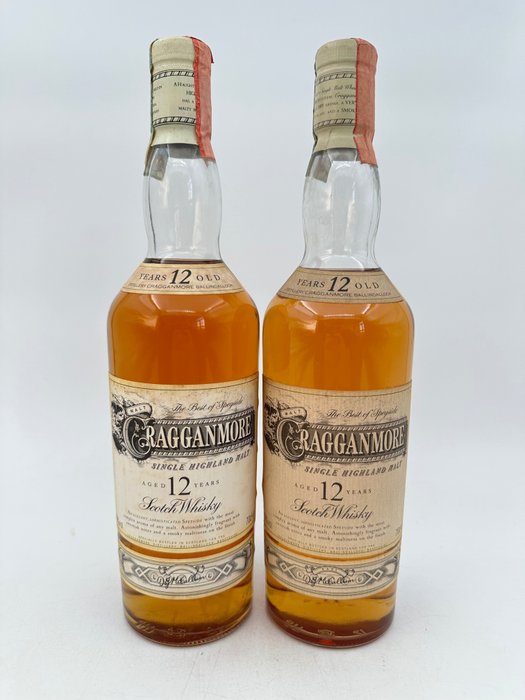 Cragganmore 12 years old - Original bottling  - b. 1990s - 70厘升 - 2 bottles