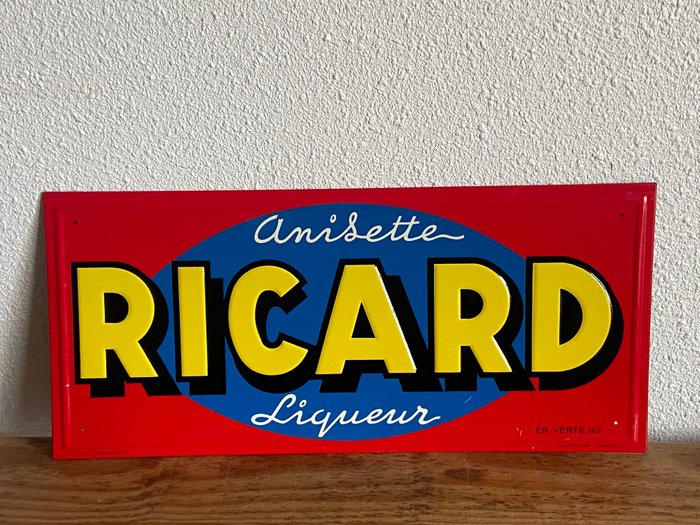 Ricard / S.E.L.I.C Marseille - Pub M.De Andreis - Plaque - Metaal