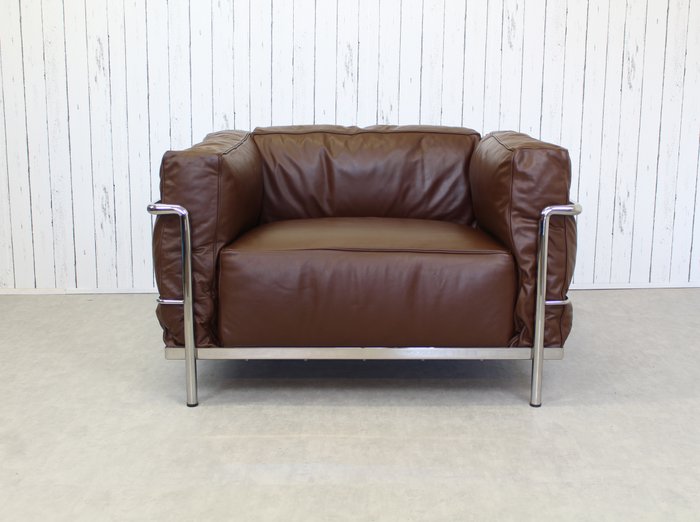 Cassina - Le Corbusier, otte Perriand - 扶手椅子 - LC3 - 皮革, 钢