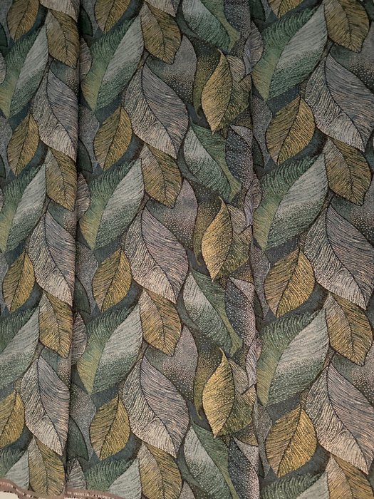 Elegáns gobelin szövet trópusi elegáns stílusú dekorációval, levelekkel - Textil  - 4 m - 1.4 m