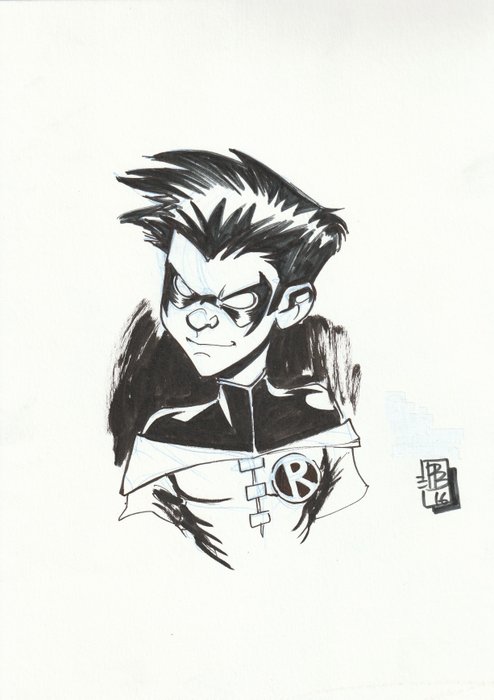 David Baldeon - 1 Original drawing - Batman & Robin - Robin Damian Wayne - Original Artwork - 2016