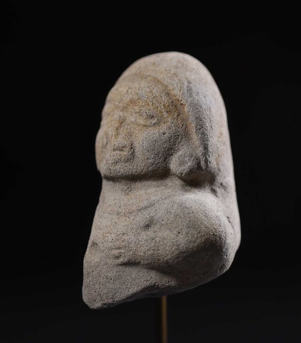 Pre-Columbiaans Terracotta sculptuur met Spaanse exportvergunning - 7 cm