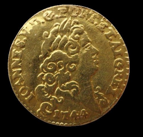 葡萄牙. D.若昂五世 (1706-1750). Meio Escudo (800 Reis) 1744