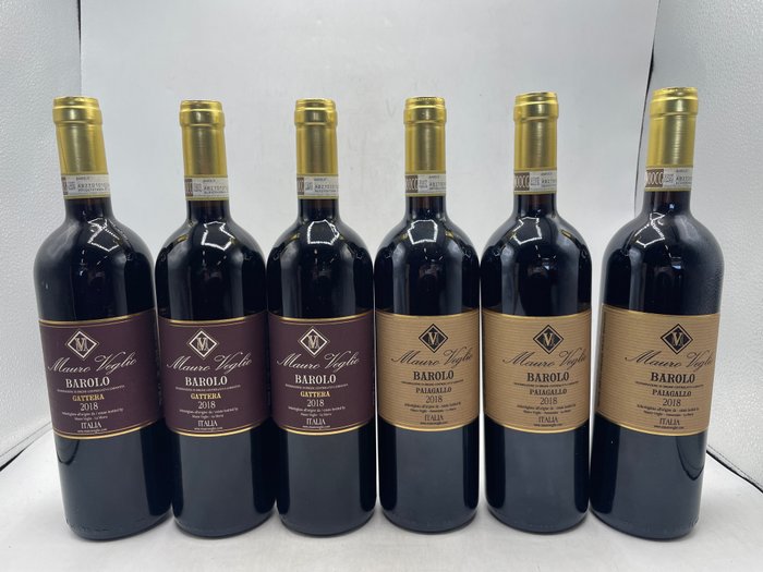 2018 x3 Paiagallo & 2018 x3 Gattera, Mauro Veglio - 巴罗洛 DOCG - 6 Bottles (0.75L)