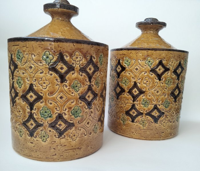 Bitossi Ceramiche - Aldo Londi - 罐 (2) - 西班牙犯罪系列 - 陶瓷