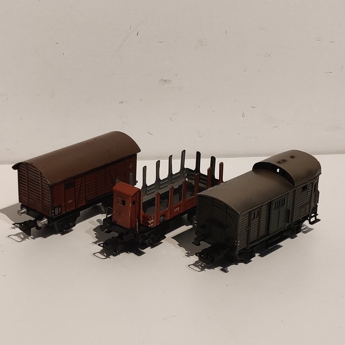 Märklin H0 - 372/381/310-1 - Vagão de carga de modelismo ferroviário (3) - 3 vagões de carga
