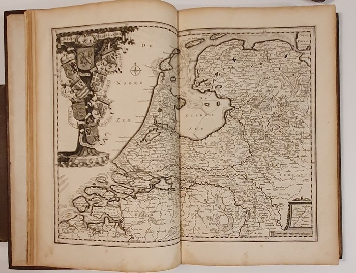 François Halma & Matthaeus Brouërius van Nidek - Tooneel der Vereenigde Nederlanden en onderhorige Landschappen [...] 2 delen compleet - 1725