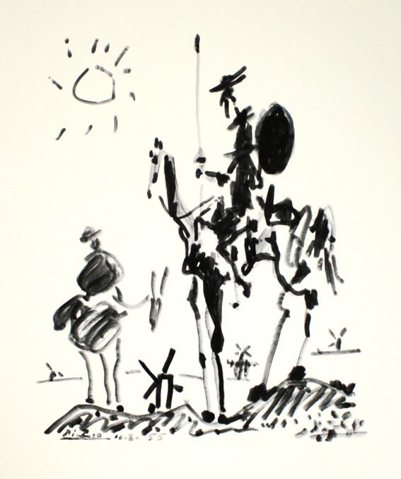Pablo Picasso (after) - Don Quijote and Sancho Panza