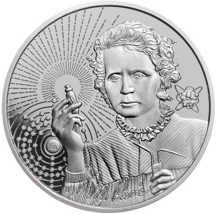 Νιούε. 2 Dollars 2023 "Maria Skłodowska-Curie", 1 Oz (.999)