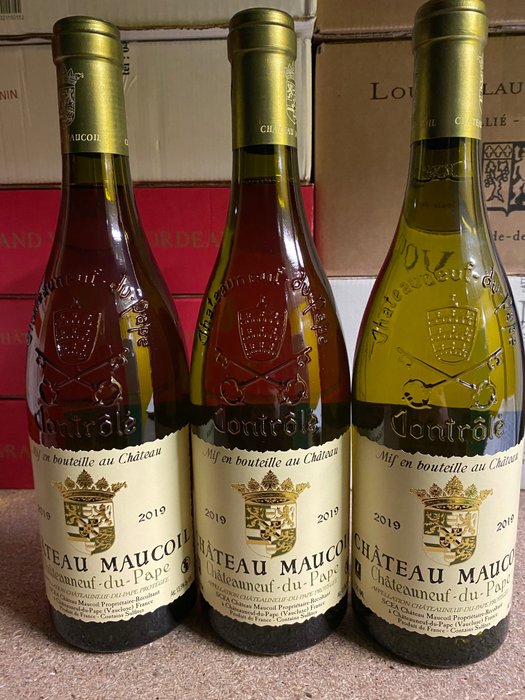 2019 Château Maucoil - Châteauneuf-du-Pape - 3 Botellas (0,75 L)