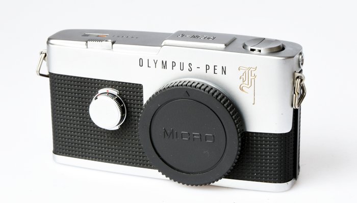 Olympus Pen F. **Lezen** Câmera de meio quadro