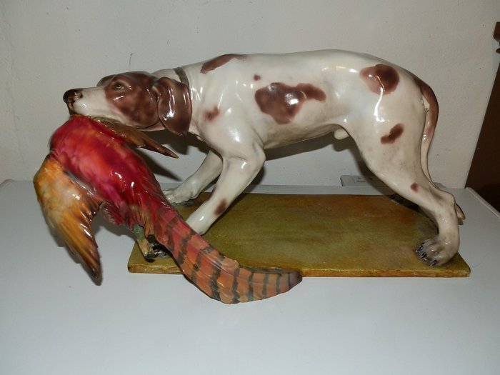 Tornati - 小雕像 - Cane da caccia - 49cm - 陶瓷