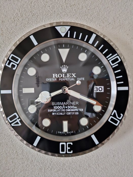 Vegg klokke - Konsesjonær Rolex Oyster Perpetual Dealer - Harpiks/Polyester - 2010-2020