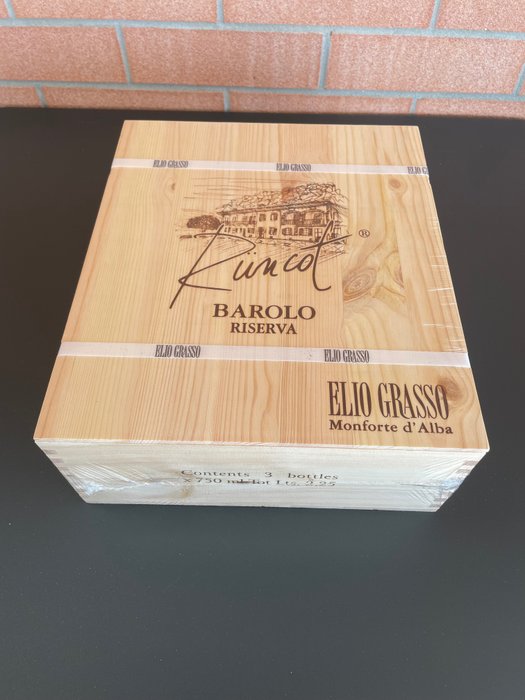 2016 Elio Grasso, Runcot - Barolo Reserva - 3 Flasker  (0,75 l)