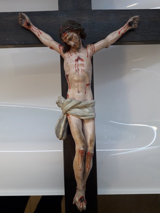 (十字架状)耶稣受难像 (1) - 民间艺术 - 石膏 - 1700-1750年