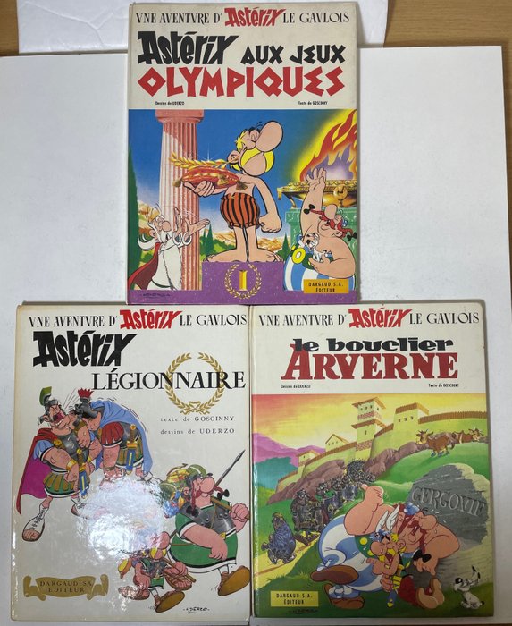 Asterix T10 + T11 + T12 - 3x C - 3 Alben - Erstausgabe - 1967/1968