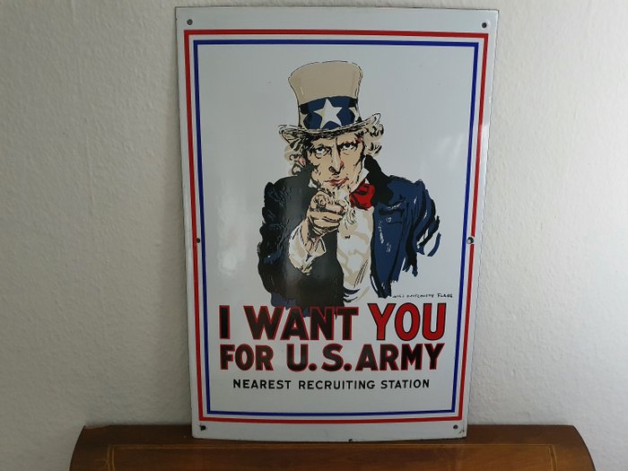 US Army - 珐琅标志 - 搪瓷, 钢