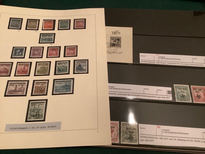 Boémia e Morávia 1939/1945 - Coleção completa com selos de serviço nas páginas dos álbuns e edições privadas sem vento - BPP - Michel 1/142
